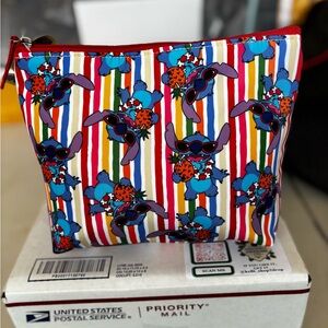 Colorful Striped Stitch Cosmetic Travel Bag